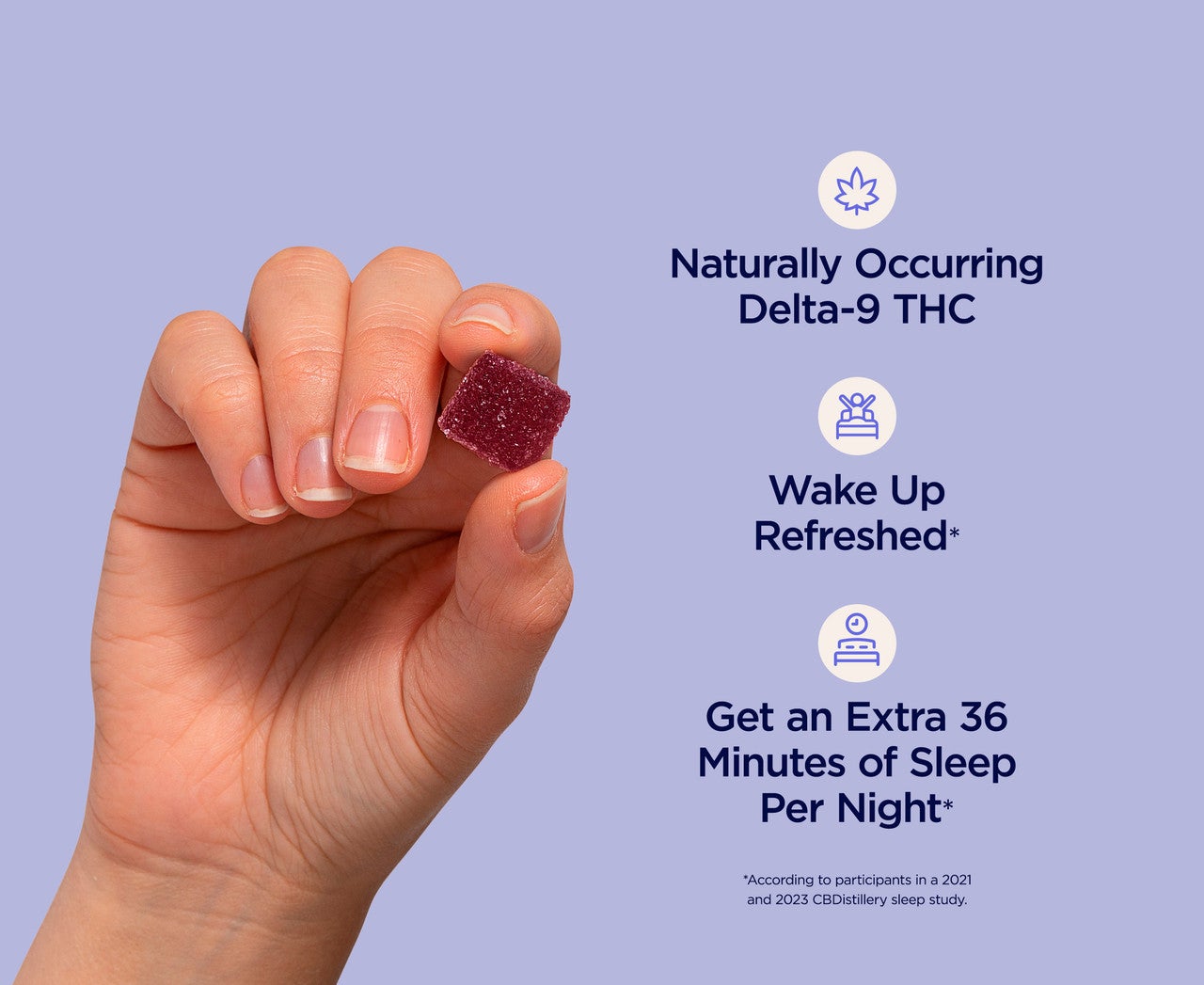 Deep Sleep Synergy+ THC & CBN Gummies – 5mg THC + 5mg CBN + 25mg