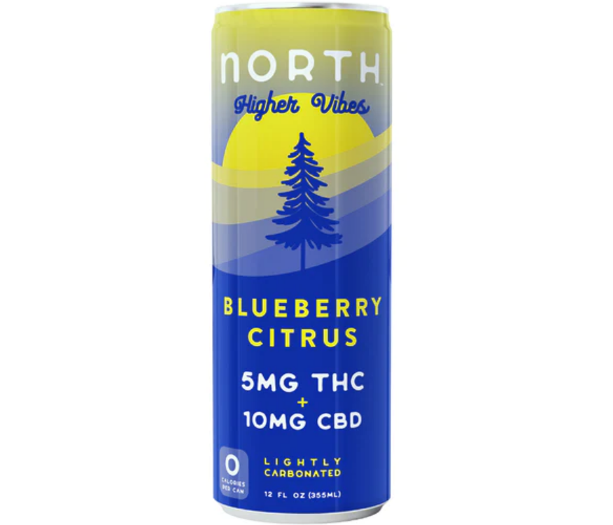 NORTH Higher Vibes Delta-9 THC Sparkling Water 5mgTHC/10mg CBD