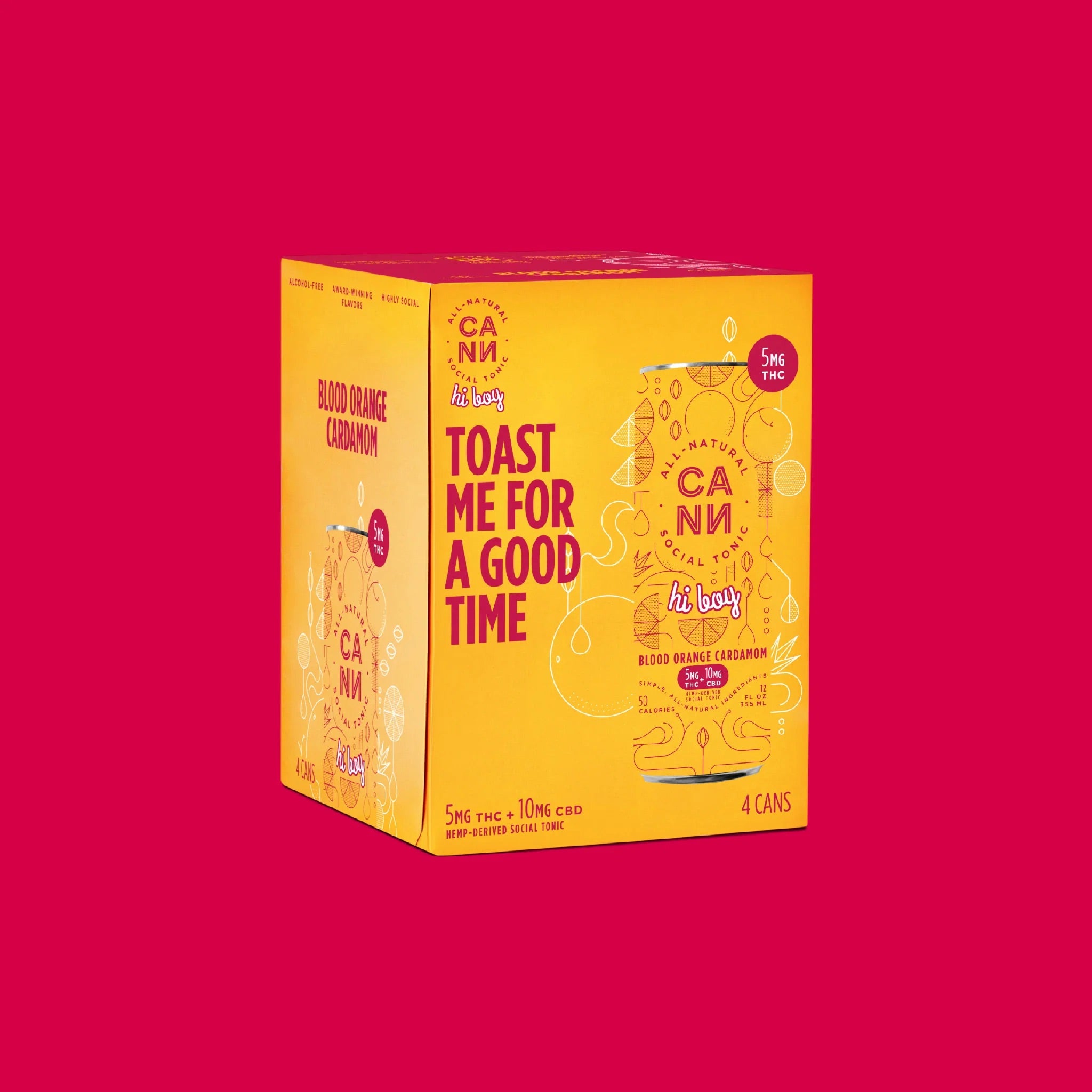 ♡cancan♡ CANN Hi Boy Cannabis-Infused Social Tonic 5mg THC/10mg CBD (4-pack