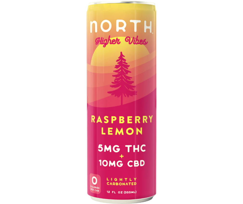 NORTH Higher Vibes Delta-9 THC Sparkling Water 5mgTHC/10mg CBD