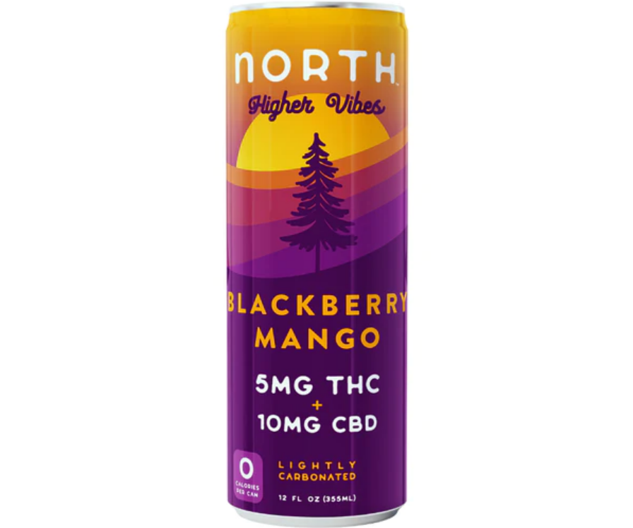 NORTH Higher Vibes Delta-9 THC Sparkling Water 5mgTHC/10mg CBD