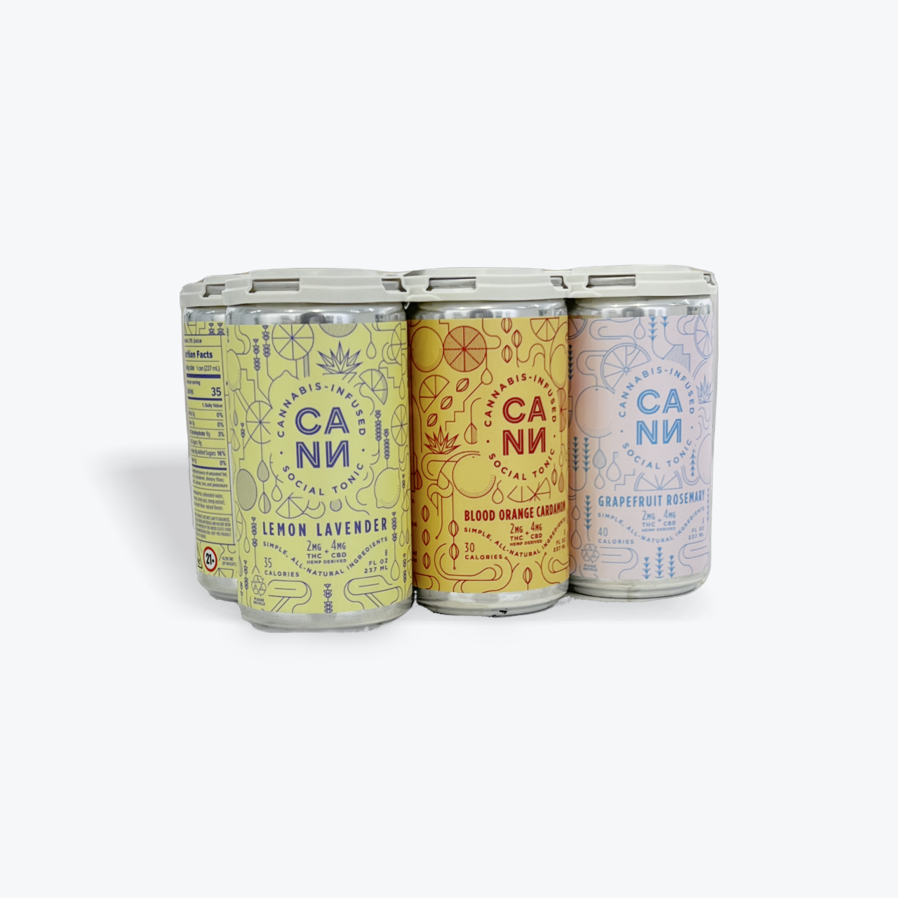 CANN Cannabis-Infused Social Tonic Variety Pack (6-pack) | Jes