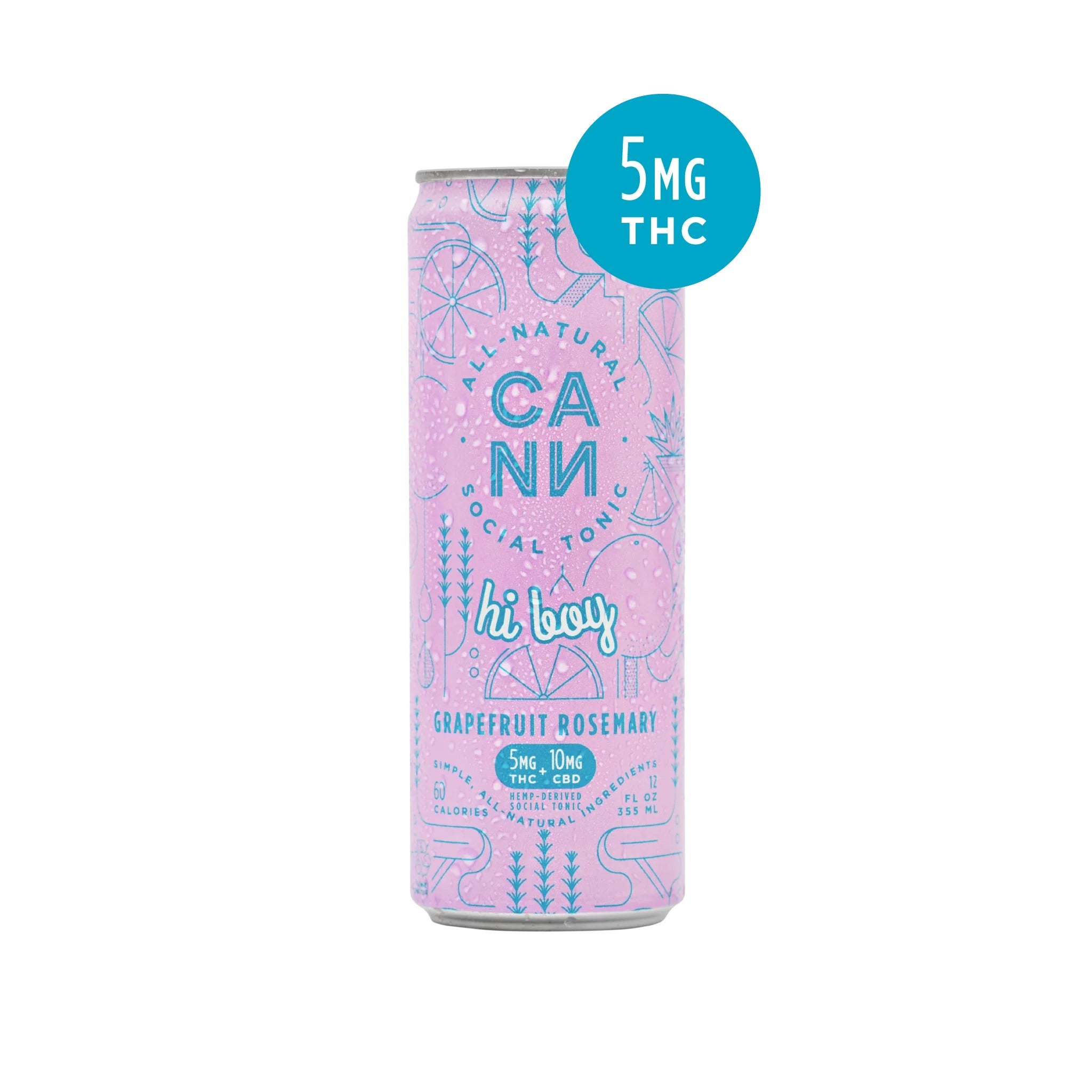 CANN Hi Boy Cannabis-Infused Social Tonic 5mg THC/10mg CBD (4-pack